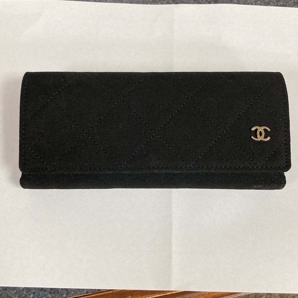 Chanel Black Quilted Eyeglass case